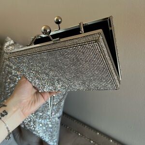 Elegant Silver Clutch Bag